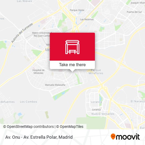 Av. Onu - Av. Estrella Polar map