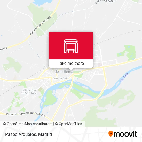 Paseo Arqueros map