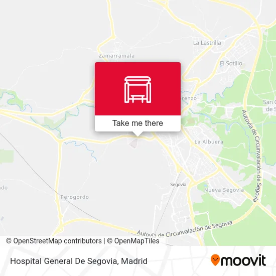 Hospital General De Segovia map