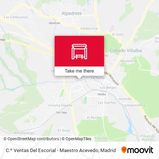 C.º Ventas Del Escorial - Maestro Acevedo map