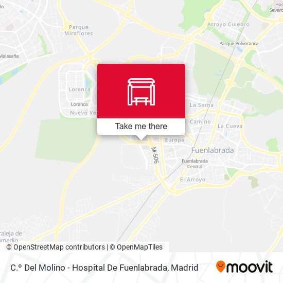 mapa C.º Del Molino - Hospital De Fuenlabrada