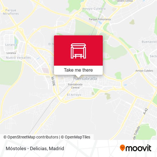 Móstoles - Delicias map