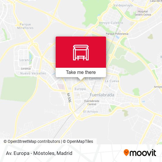 mapa Av. Europa - Móstoles