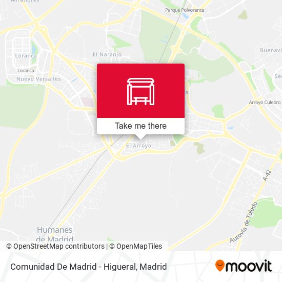 mapa Comunidad De Madrid - Higueral