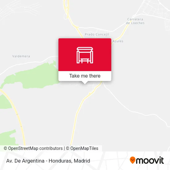 Av. De Argentina - Honduras map