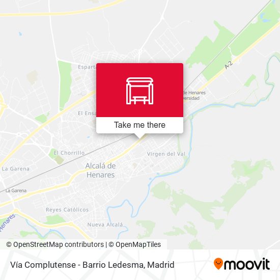 mapa Vía Complutense - Barrio Ledesma