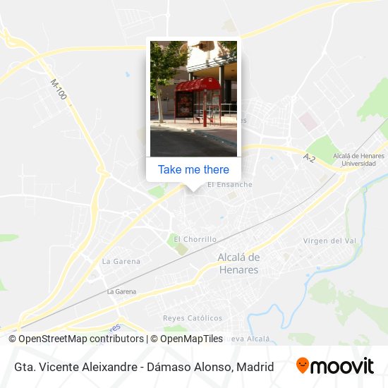 Gta. Vicente Aleixandre - Dámaso Alonso map