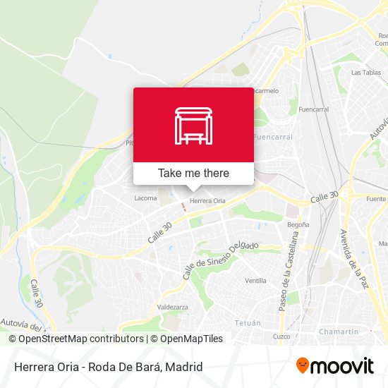 Herrera Oria - Roda De Bará map