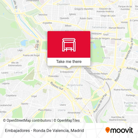 Embajadores - Ronda De Valencia map