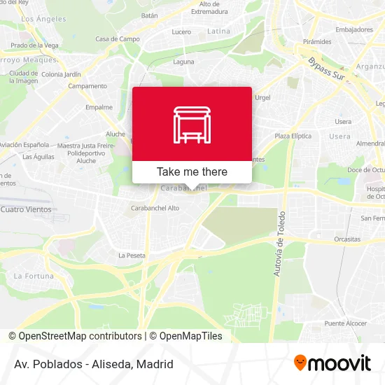 Av. Poblados - Aliseda map