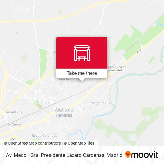 Av. Meco - Gta. Presidente Lázaro Cárdenas map