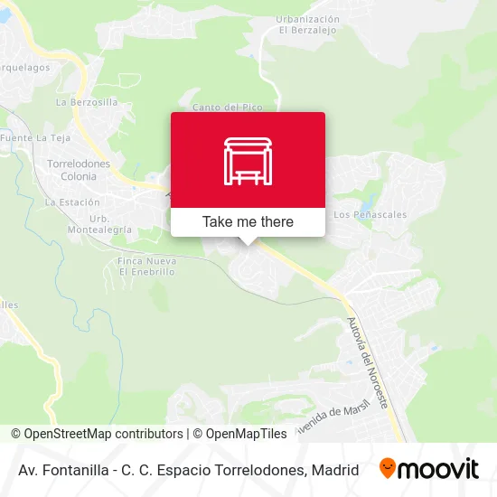 Av. Fontanilla - C. C. Espacio Torrelodones map