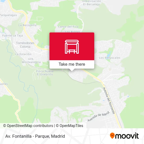 Av. Fontanilla - Parque map