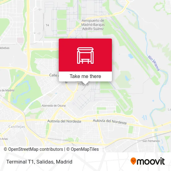 Terminal T1, Salidas map