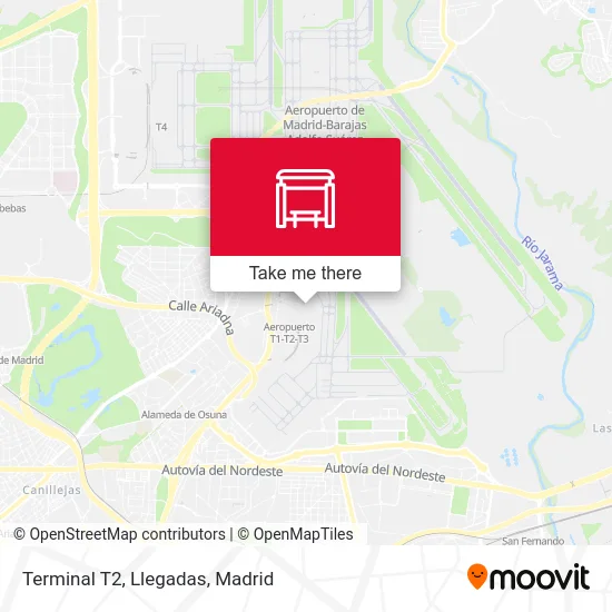 Terminal T2, Llegadas map