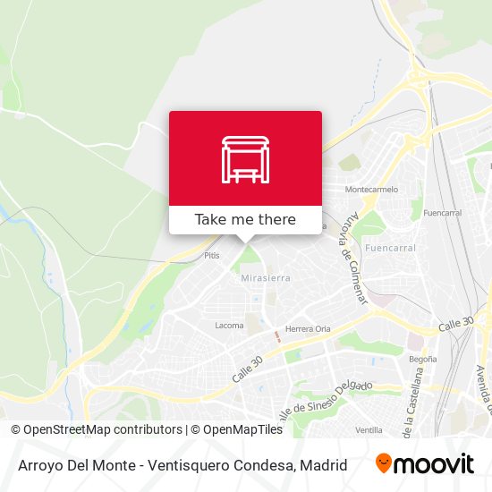 Arroyo Del Monte - Ventisquero Condesa map