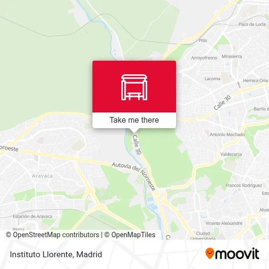Instituto Llorente map