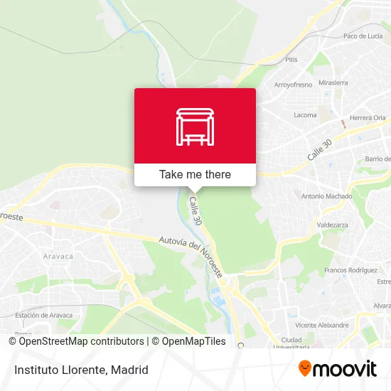 Instituto Llorente map