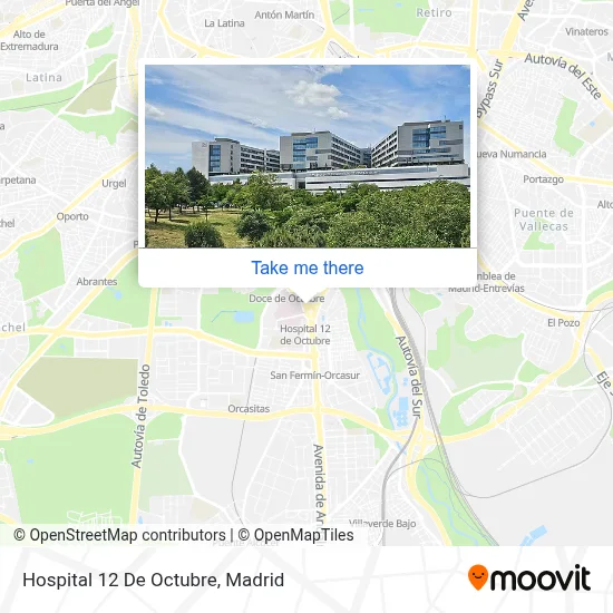Hospital 12 De Octubre map