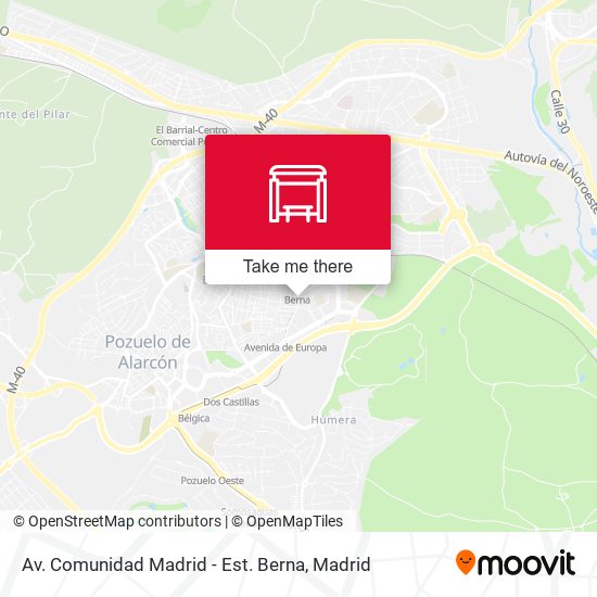 mapa Av. Comunidad Madrid - Est. Berna