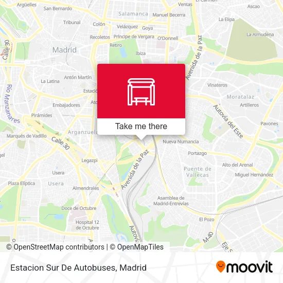 Estacion Sur De Autobuses map