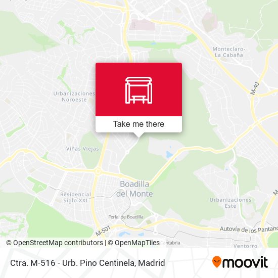 Ctra. M-516 - Urb. Pino Centinela map
