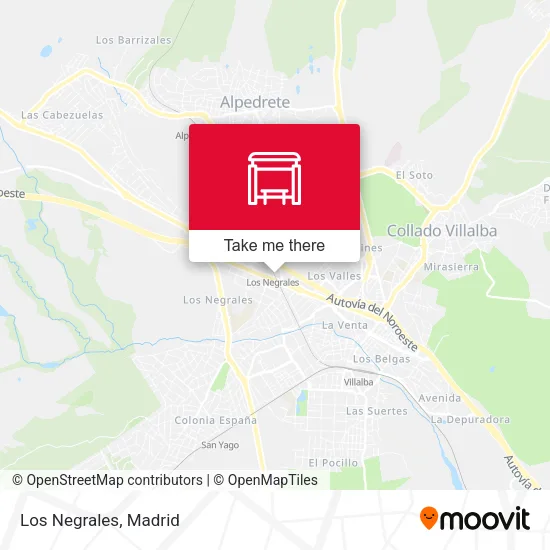 Los Negrales map