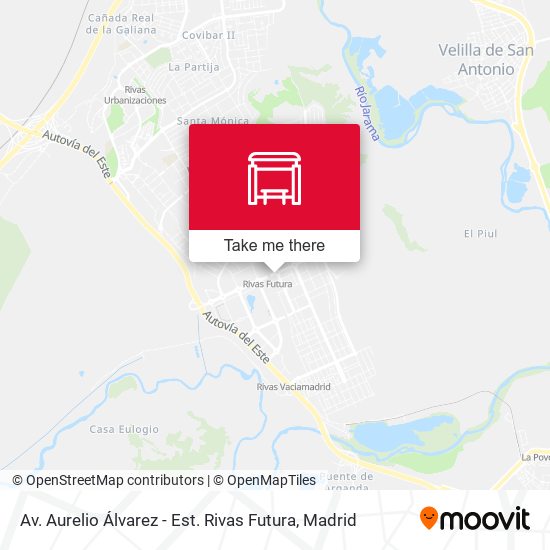 Av. Aurelio Álvarez - Est. Rivas Futura map