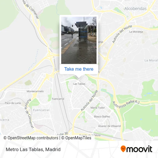 Metro Las Tablas map