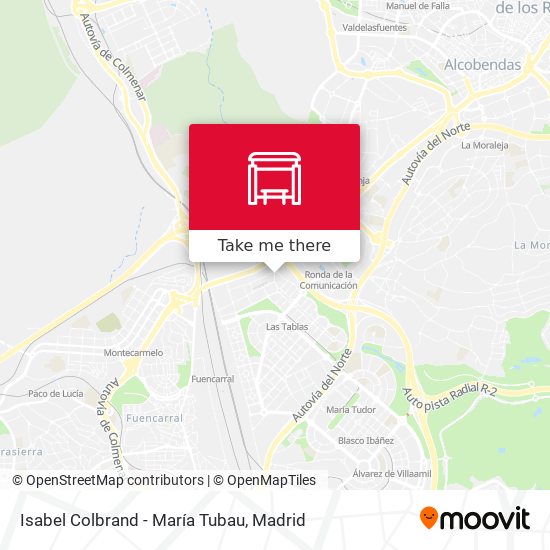 Isabel Colbrand - María Tubau map