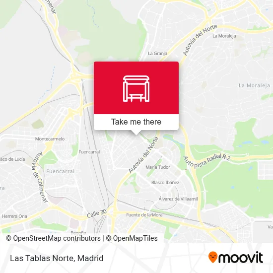 Las Tablas Norte map