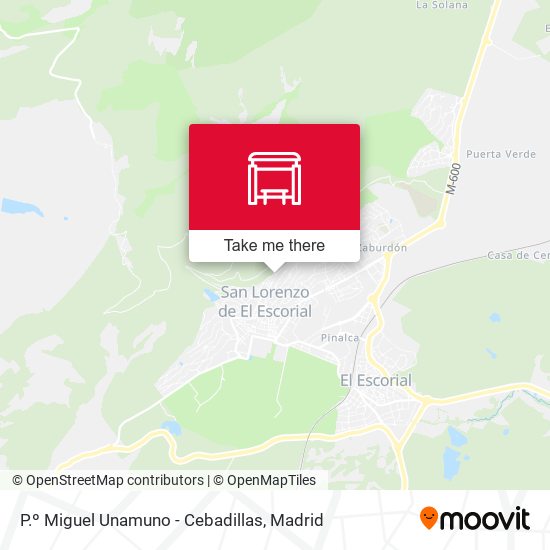 P.º Miguel Unamuno - Cebadillas map
