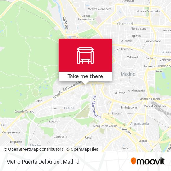 Metro Puerta Del Ángel map