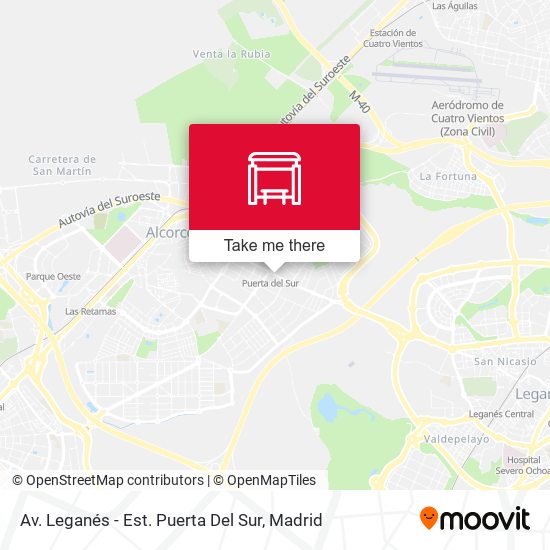 Av. Leganés - Est. Puerta Del Sur map