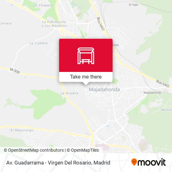 Av. Guadarrama - Virgen Del Rosario map