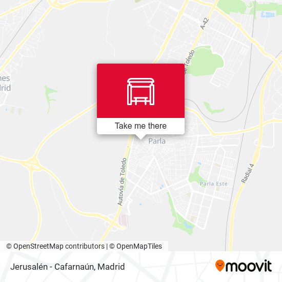 Jerusalén - Cafarnaún map