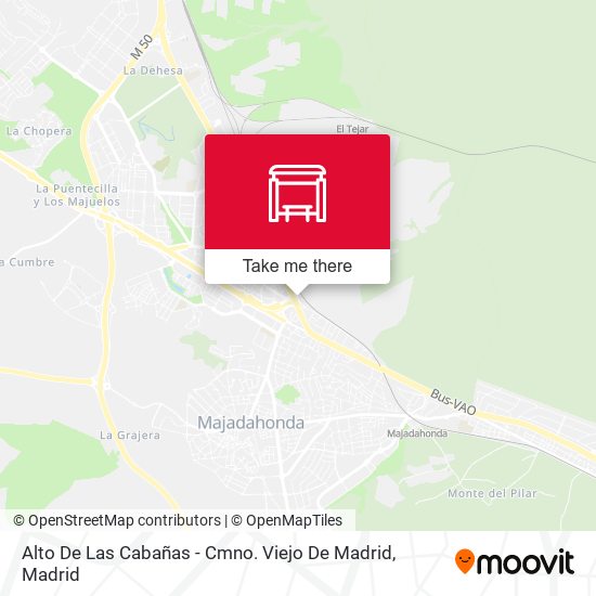 Alto De Las Cabañas - Cmno. Viejo De Madrid map