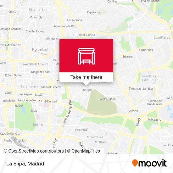La Elipa map