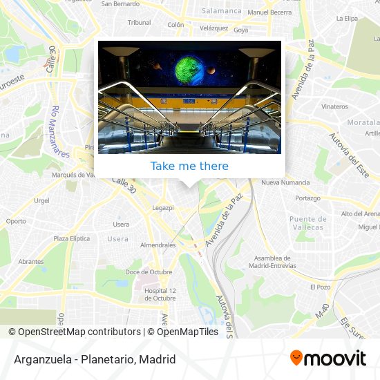 Arganzuela - Planetario map