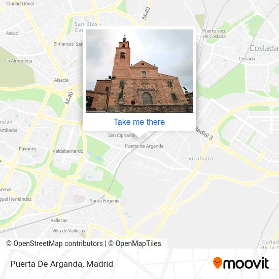 Puerta De Arganda map