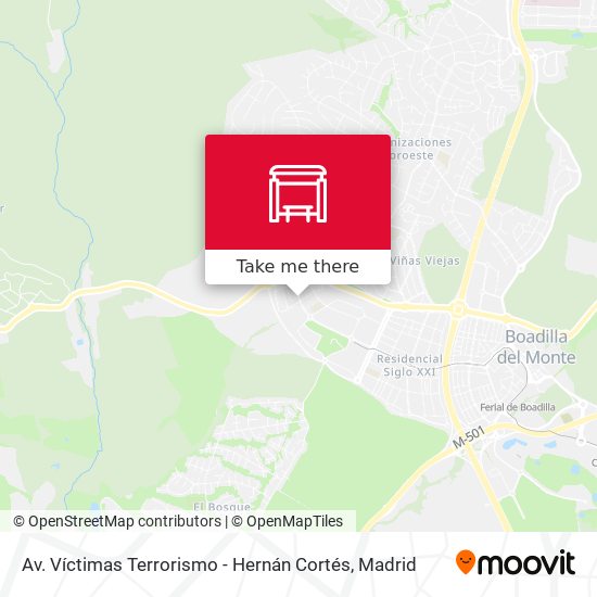 Av. Víctimas Terrorismo - Hernán Cortés map