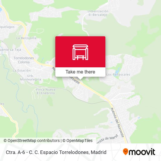 Ctra. A-6 - C. C. Espacio Torrelodones map