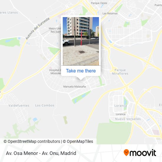 Av. Osa Menor - Av. Onu map