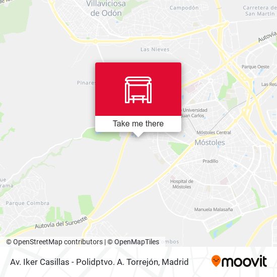 Av. Iker Casillas - Polidptvo. A. Torrejón map