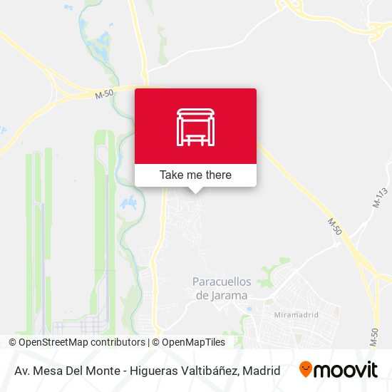 Av. Mesa Del Monte - Higueras Valtibáñez map