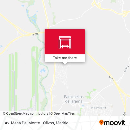 Av. Mesa Del Monte - Olivos map