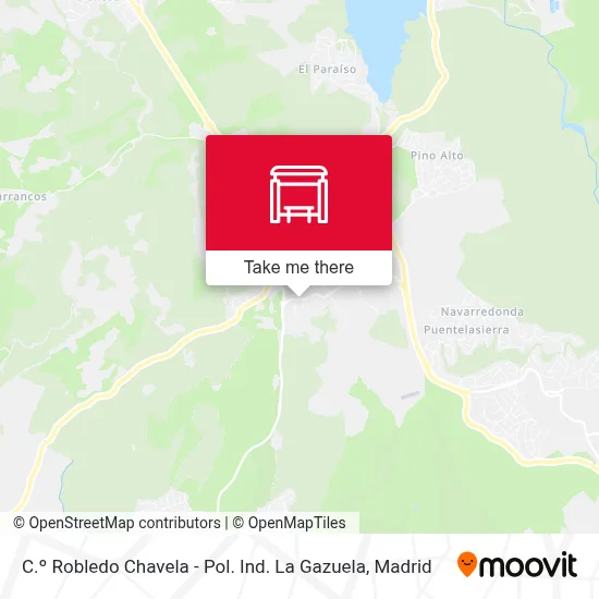 C.º Robledo Chavela - Pol. Ind. La Gazuela map