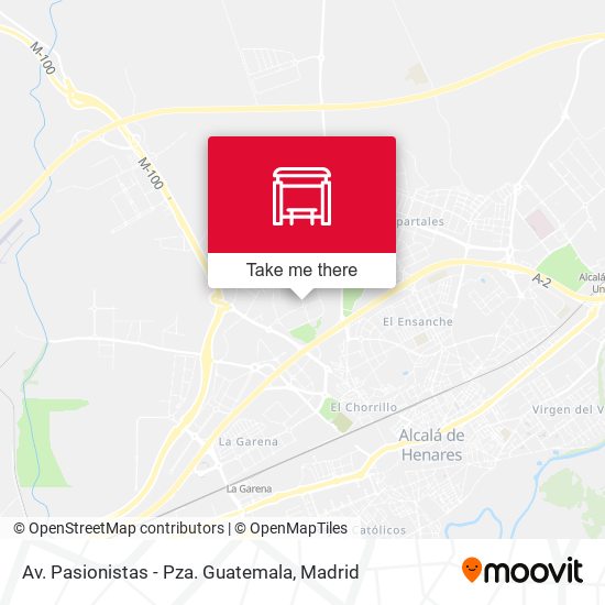Av. Pasionistas - Pza. Guatemala map