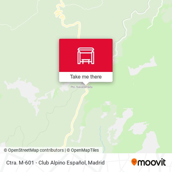 Ctra. M-601 - Club Alpino Español map