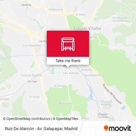 mapa Ruiz De Alarcón - Av. Galapagar